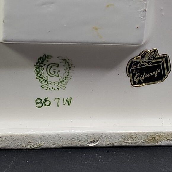 Vintage Japanese Cherub Cupid Doves Romantic 5” Ivory Ceramic Vase/Planter Japan - Picture 2 of 15